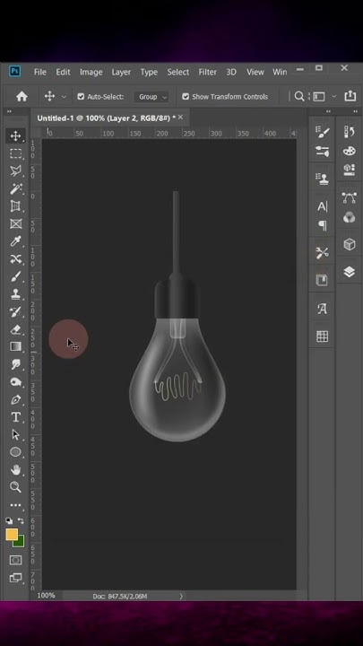 Create Bulb Light Easily Using Photoshop | Tutorial For Beginners - YouTube