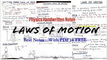 Physics Class 11|Chap 5|Laws of Motion| NLM|Newton laws of Motion|Handwritten Notes | JEE NEET NCERT