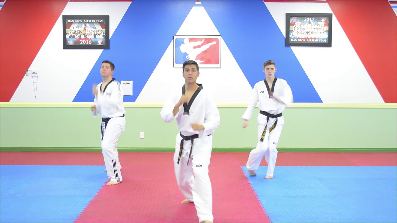 Han Bros Taekwondo Purple Belt Sliding Roundhouse Kick YouTube