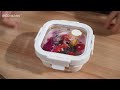 IKOO GLASS glass food storage container is crafted from high-quality borosilicate glass