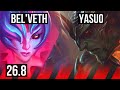 BEL'VETH vs YASUO (TOP) | Good KDA: 14/1/5 | KR Diamond | 26.8