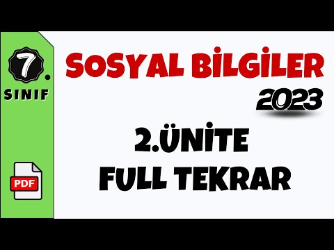 7.Sınıf Sosyal Bilgiler 2.Ünite Full Tekrar