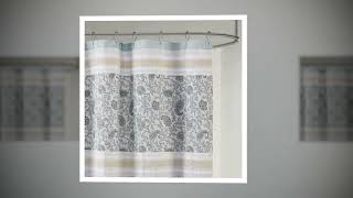 Madison Park Dawn Modern Cotton Fabric Shower Curtain , Cottage / Country Print Design Shower