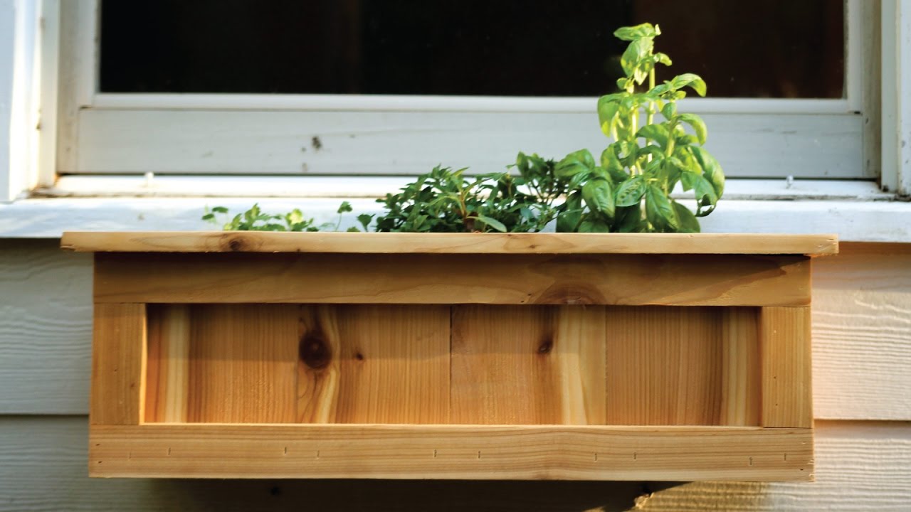 How to Make a Cedar Window Planter Box - YouTube