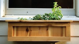 How I built a cedar window box to plant herbs outside of our kitchen window for less than $15 bucks. Check out the full build ...