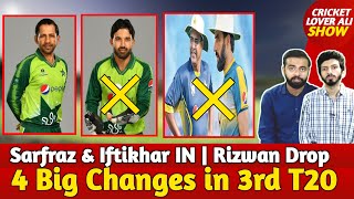 4 Big Changes in Pak vs NZ 3rd T20 Playing 11 | Rizwan Drop Sarfraz IN