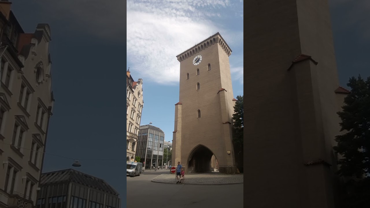 Мюнхен München Munich Isar башня кафе Emil Karlson 2023 August