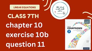 class 7th math chapter 10 linear equations