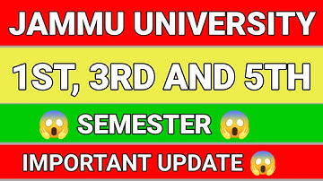 Jammuuniversity 1st , 3rd , and 5th Semester Online Exam