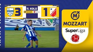 Mozzart Bet Super liga 2023/24 - 11.Kolo: NOVI PAZAR - VOJVODINA 3:1 (0:0)