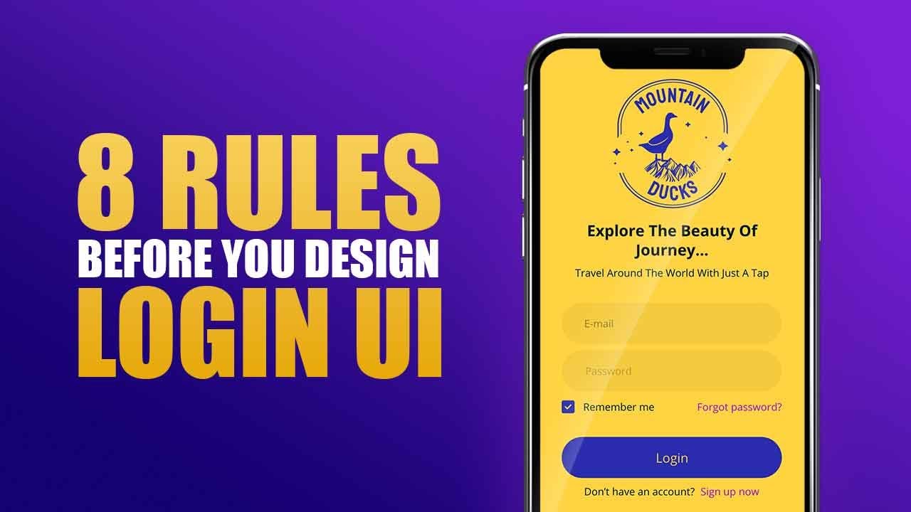 Login screen UI design | Best Practices For Login Screen UI/UX | Steps ...