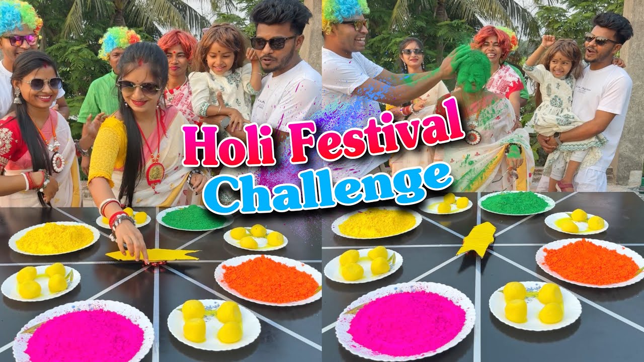 Holi Special Funny Wheel Spin Game Challenge