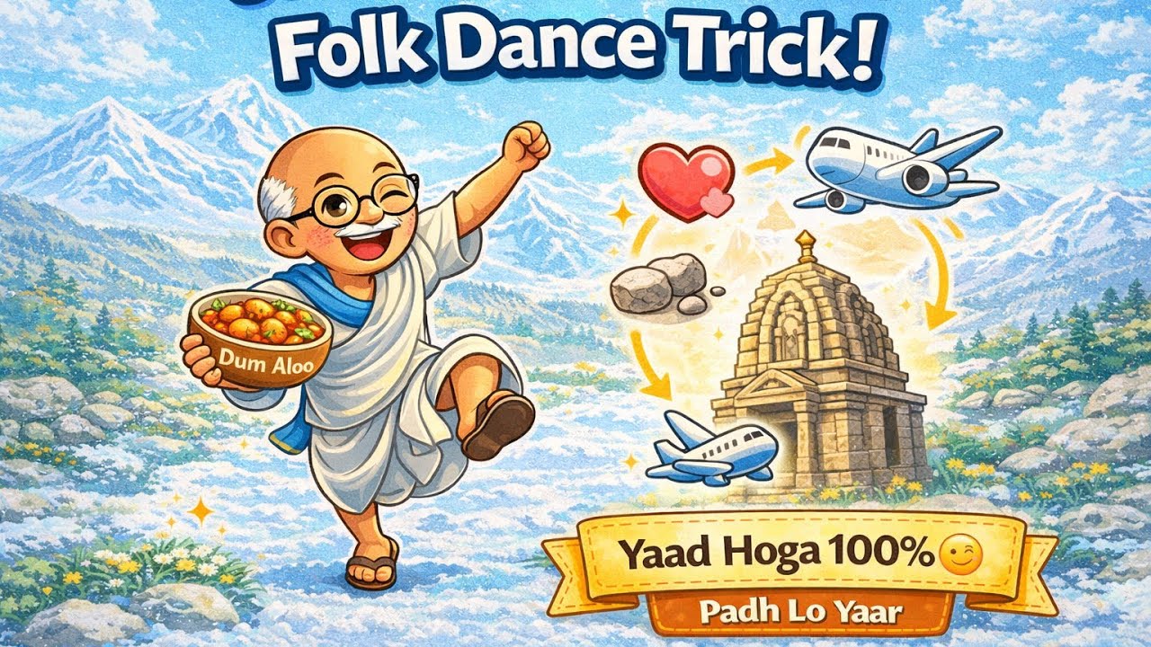 Jammu & Kashmir Folk Dance Trick 😱 | Super Easy Mnemonic | Padh Lo Yaar