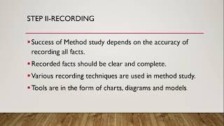 Method study procedure | Industrial Engineering Management | D.M.E