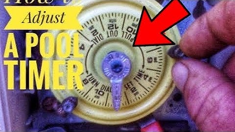 How to set the time on a pool timer instructions