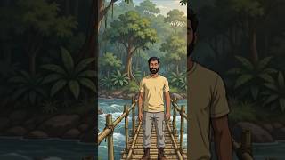 I Built a Bamboo bridge in the Forest (From Scratch) 🌿🏠 #shorts #luxury #luxuryhouse