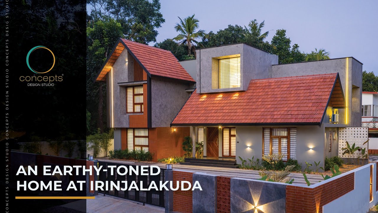 An earthy-toned tropical home at Irinjalakuda | Concepts Design Studio