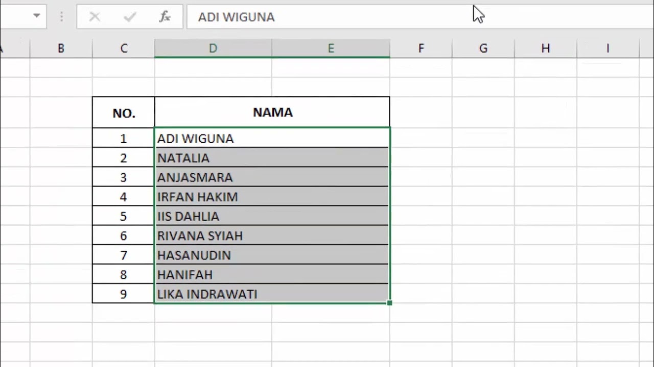 GABUNG SEL MASSAL DI EXCEL