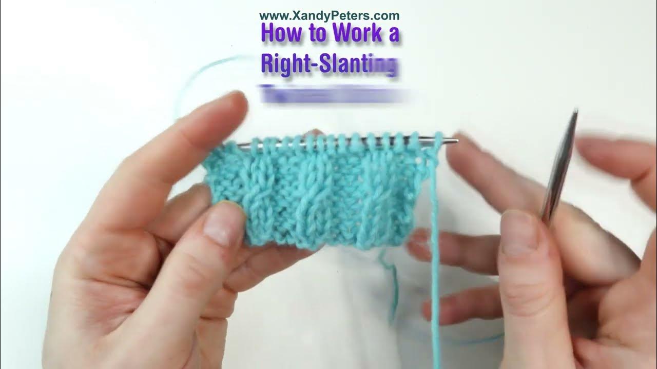 Knit Tips How to Work a RightSlanting Twisted Stitch YouTube