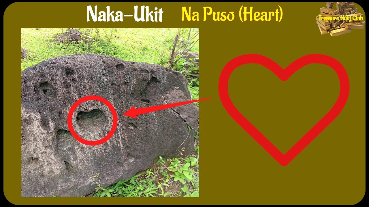 Engraved Heart Shaped Marker on Rock Surface - Philippine Treasure Hunting