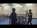 Table tennis with little friend