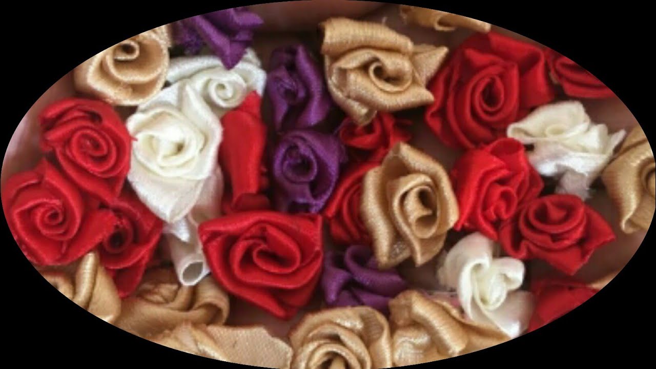 Mini satin ribbon roses | how to make mini satin ribbon roses 🥀 | DIY ...