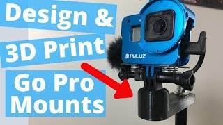 Design and 3D Print a Custom Go Pro Mount/Creality/OnShape CAD