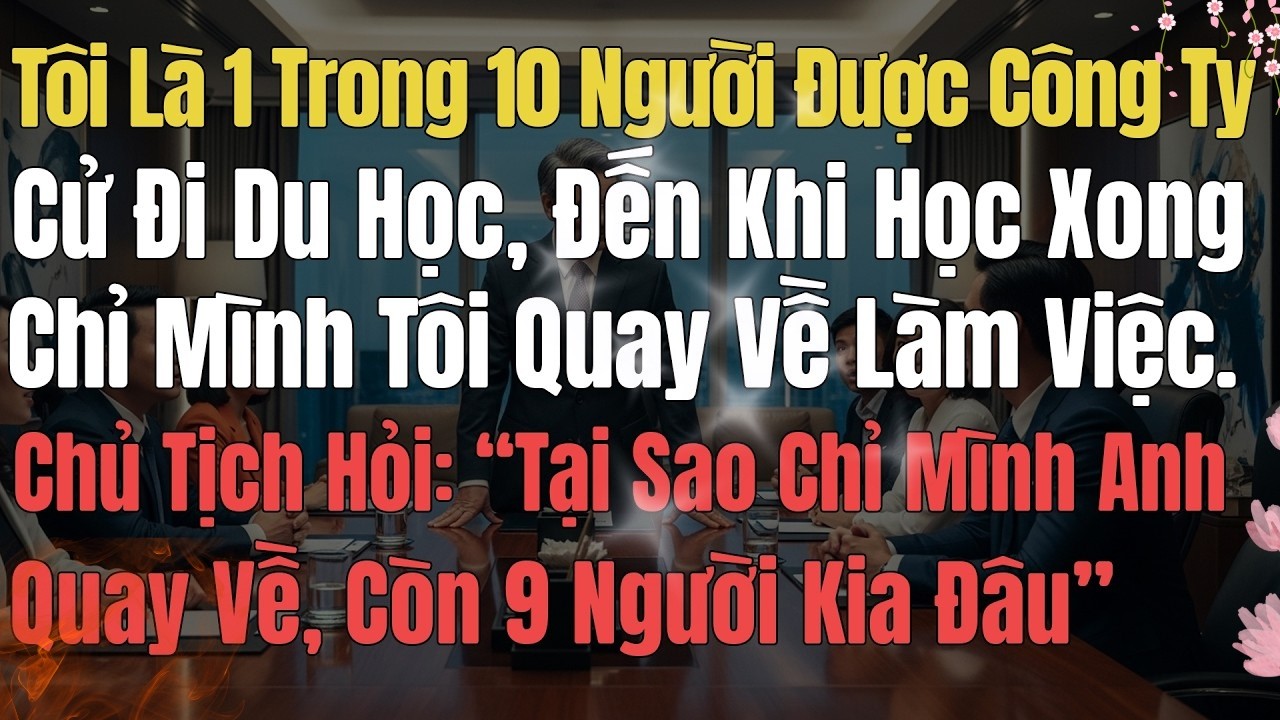 TÔI LÀ 1 TRONG 10 NGƯỜI ĐƯỢC CÔNG TY CỬ ĐI DU HỌC, ĐẾN KHI HỌC XONG CHỈ MÌNH TÔI QUAY VỀ LÀM VIỆC