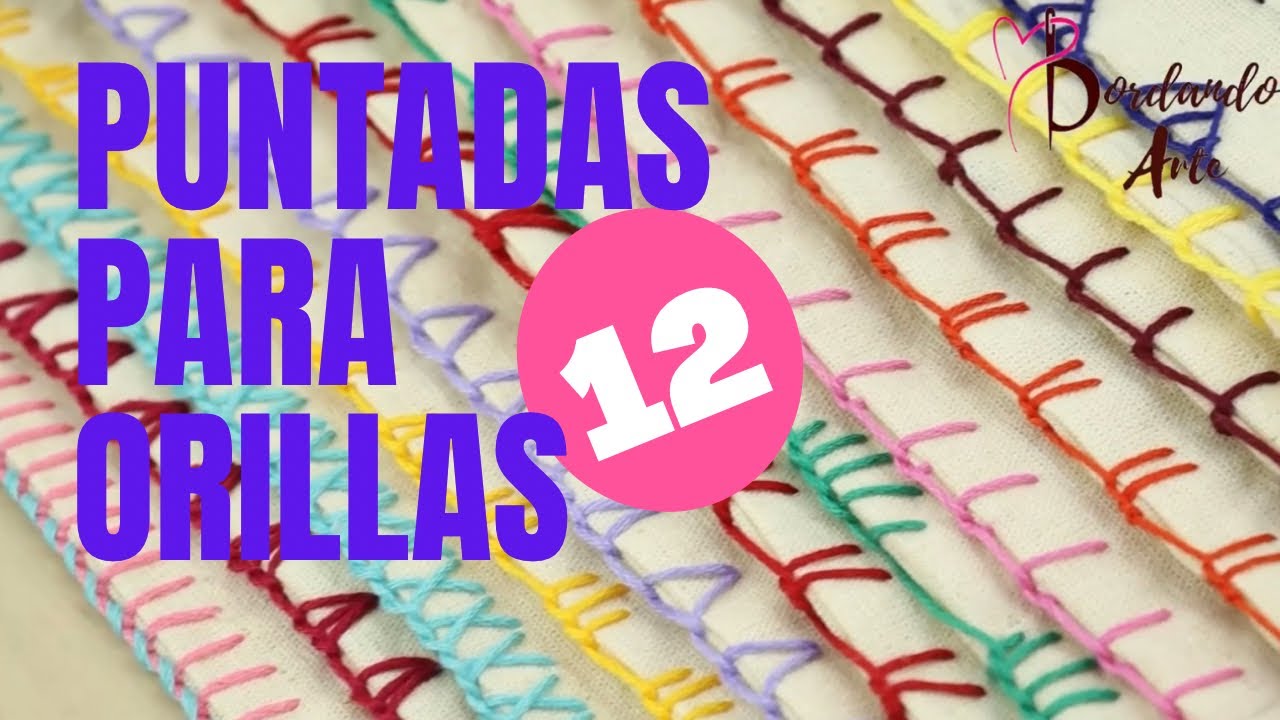 12 PUNTADAS PARA BORDES Y ORILLAS DE SERVILLETAS 💯🤩FACIL Y