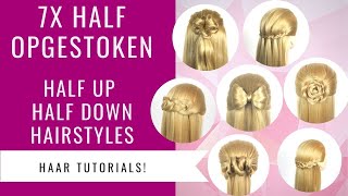 7X HALF OPGESTOKEN HAAR KAPSELS | 7X HALF UPDO HAIRSTYLES | Dazzling Beauty