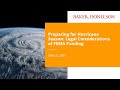 Preparing for Hurricane Season: Legal Considerations of FEMA Funding