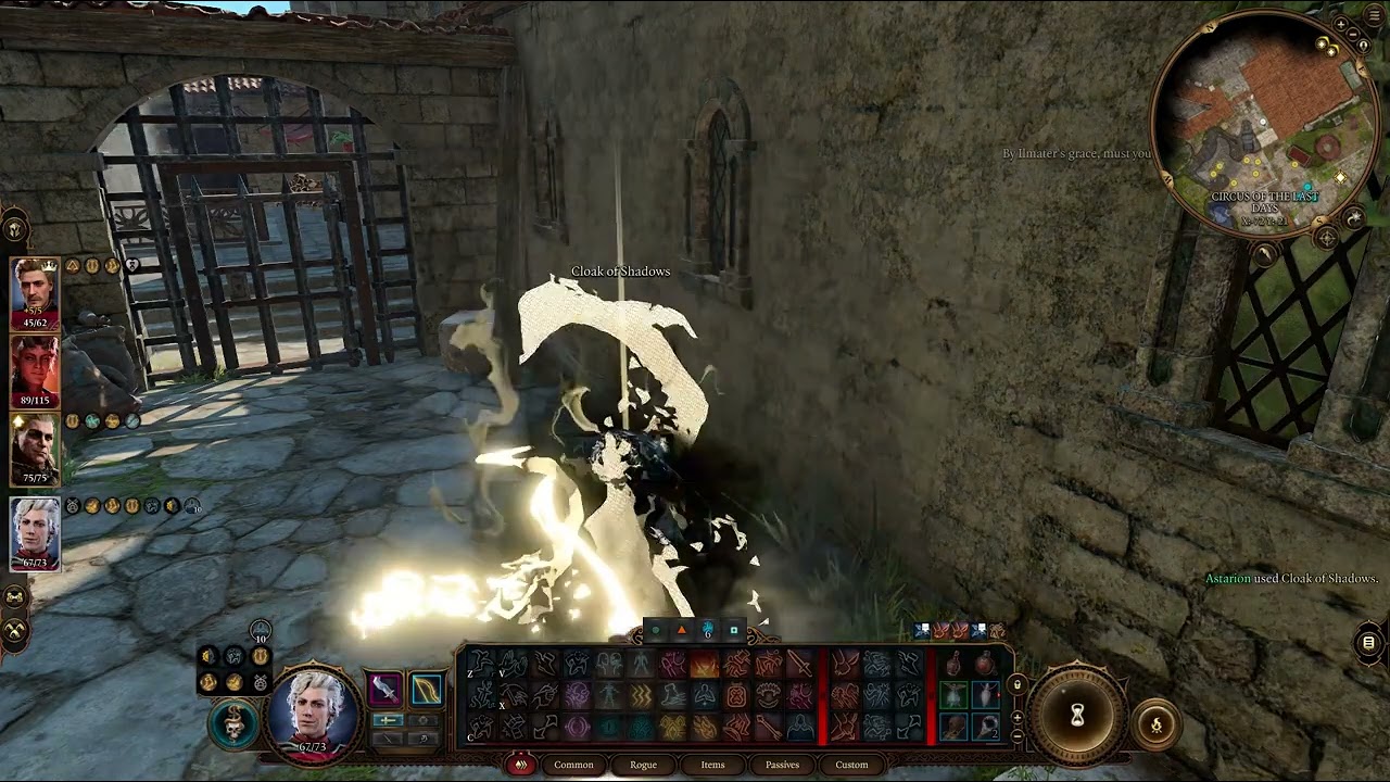 Baldur's Gate 3: Astarion Shadow Monk power - Cloak of Shadows