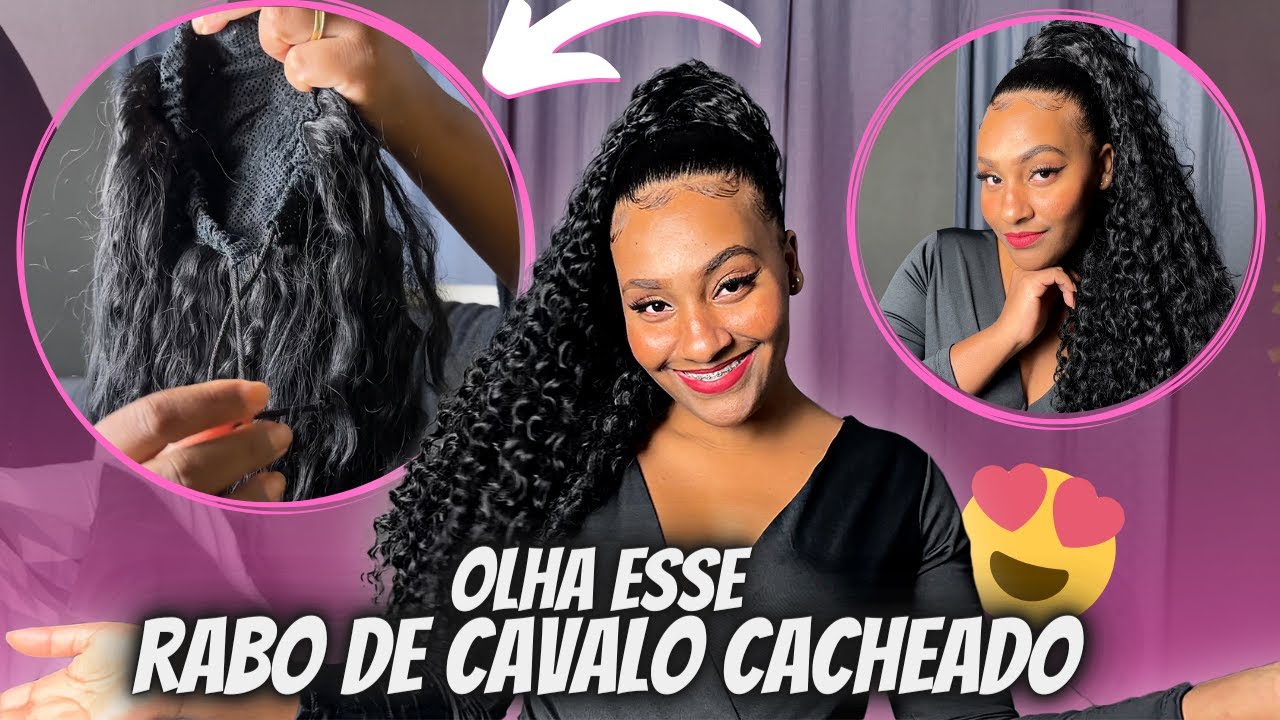 PENTEADO LINDO E FÁCIL COM RABO DE CAVALO CACHEADO