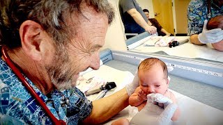 6 DAY OLD NEWBORN CHECK UP (Cute Baby Alert) | Dr. Paul