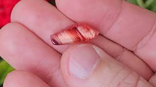 Fantasy cut Oregon sunstone - 10.80ct - with Schiller effect!