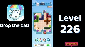 🎮 Drop the Cat! Level 226 Walkthrough | Fun Candy Puzzle Challenge 🐱