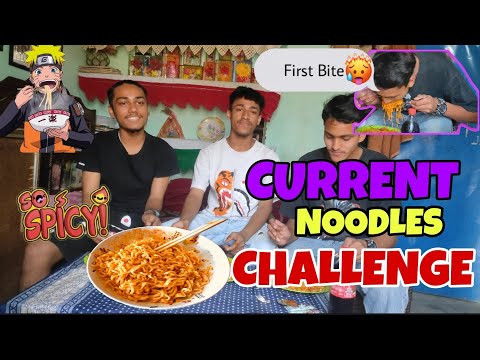 CURRENT NOODLES CHALLENGE 🍜❤️‍🔥||BROTHERS||WATCH TILL THE END GUYS😂#sarojyt #subscribe #funnyvideo