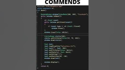 How to draw the sign of Facebook, using SFML C++. CHECK THE COMMENDS. #shorts #coding