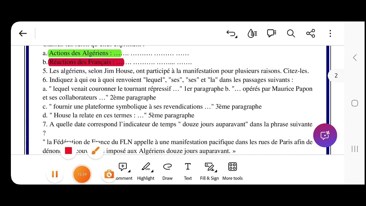 مراجعة اختبار الفصل الأول في اللغة الفرنسية: le texte historique | bac 2025