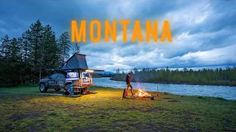 Solo Truck Camping in Montana During a Rainstorm