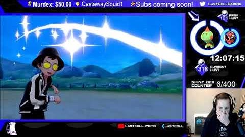 SHINY CHEWTLE (1318 Encounters) Pokémon Sword and Shield Shiny Reaction