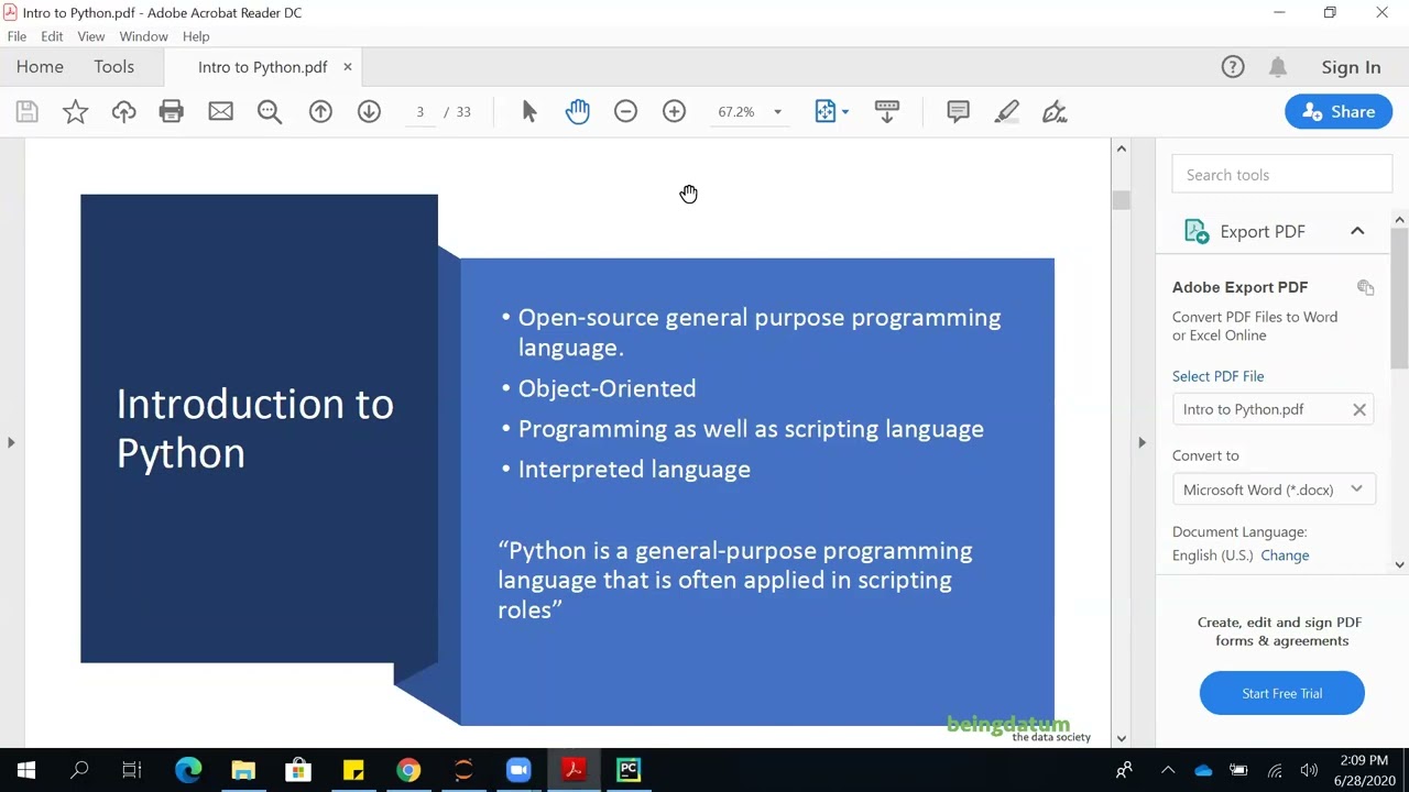 Introduction to Python #python#skillupwithsachin #pycharm #visualstudio #pythonprogramming #python3