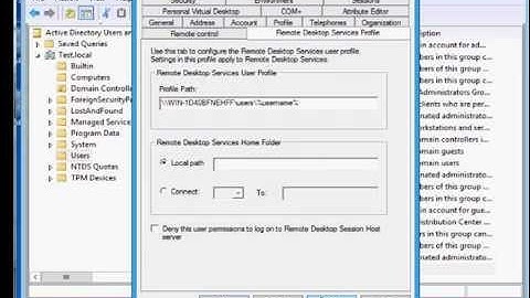 How to configure a remote desktop profile in Microsoft Windows Server 2012