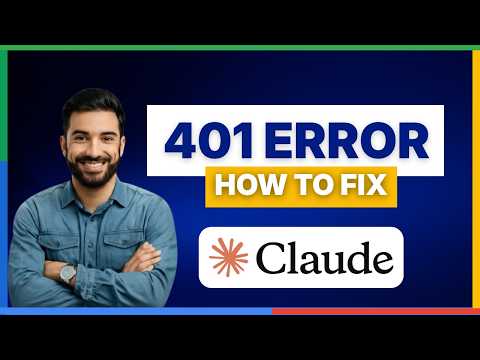 How to fix Claude Code 401 error[FULL GUIDE]