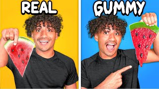Eating Only GUMMY FOOD For 24 HOURS!!