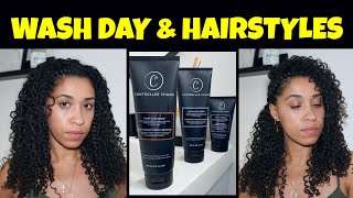 WASH DAY Routine &amp; FULL WEEK of CURLY Hairstyles w/ Controlled Chaos