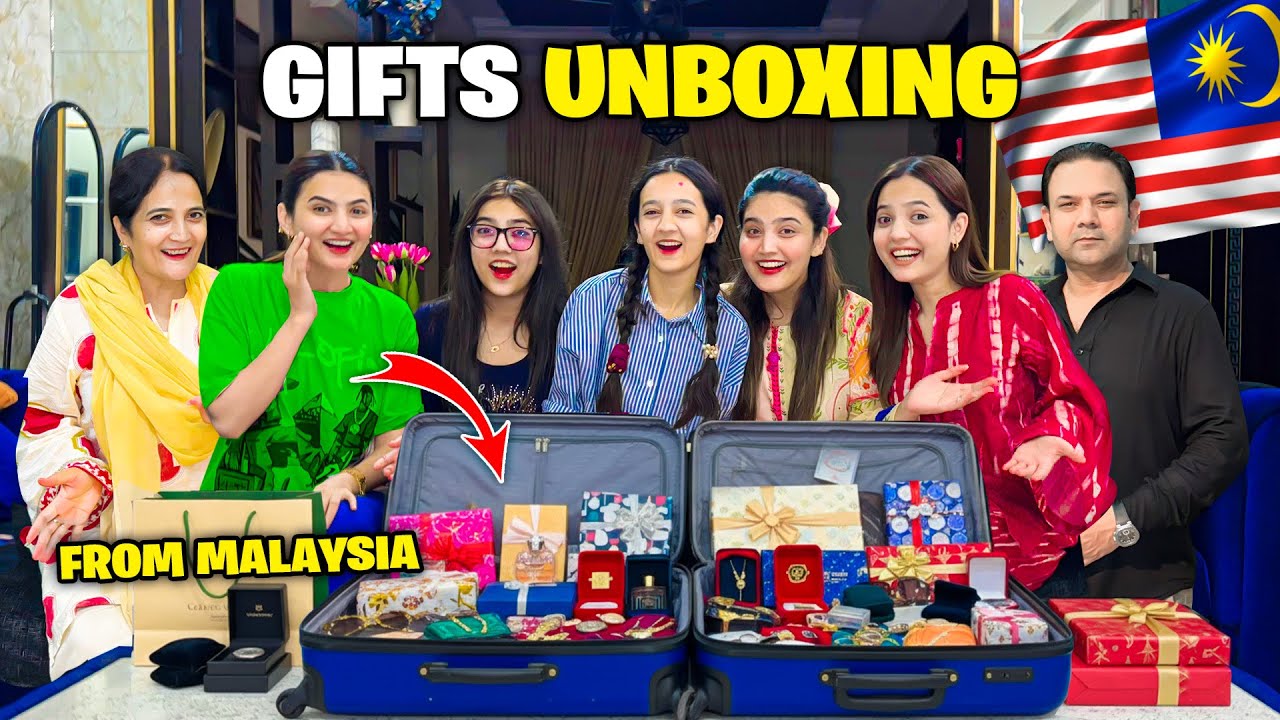 Malaysia Gifts Ki Unboxing Krdi😍|Anavya Ke Liye special Gift🥳|Gifts Per Iqreeb Ki larai😱|Sistrology 