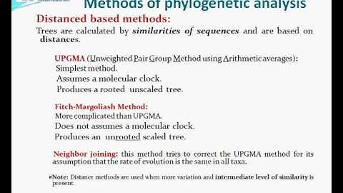 Methods of constructing  phylogenetic tree