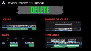 How to properly (RIPPLE) DELETE videos in DaVinci Resolve 16