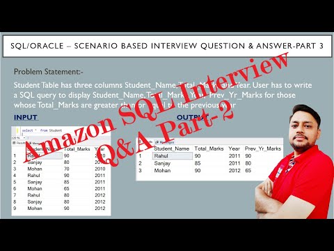 SQL Interview Questions and answers Part 3 | Amazon SQL Interview Question And Answer Part-2